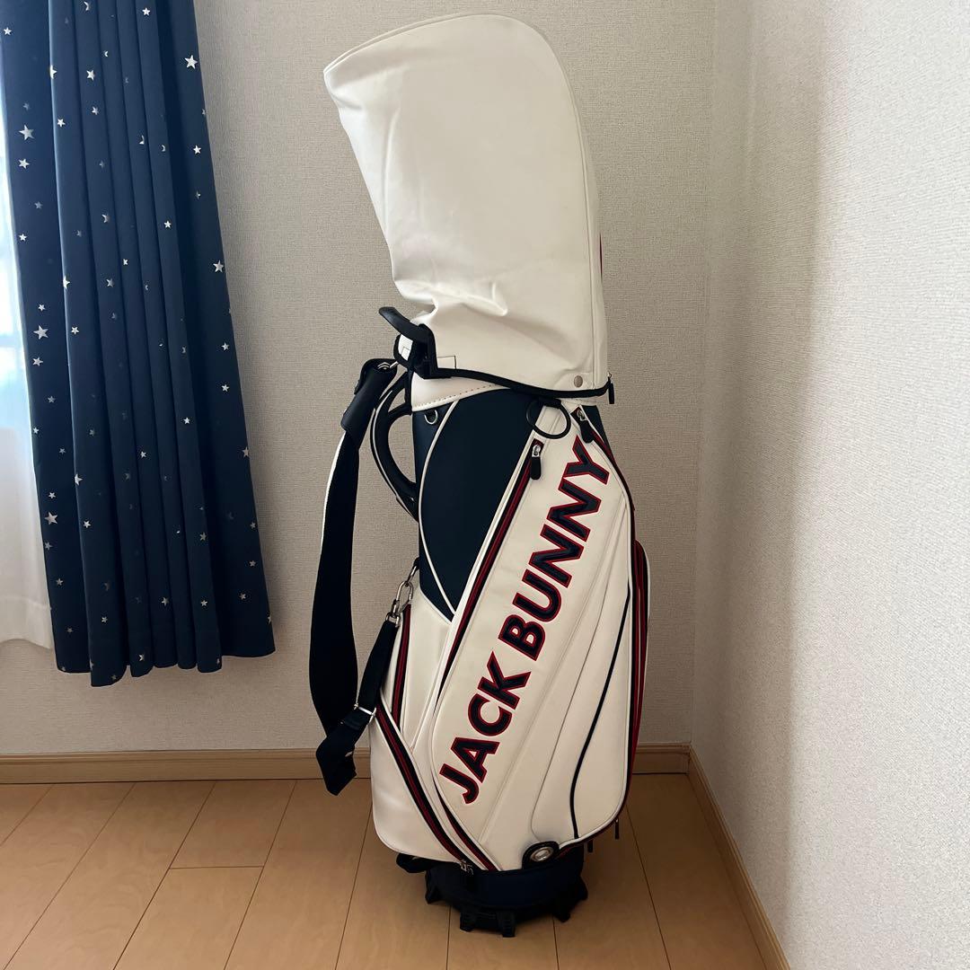 はらJACK BUNNY キャディバッグ ホワイト/ネイビー