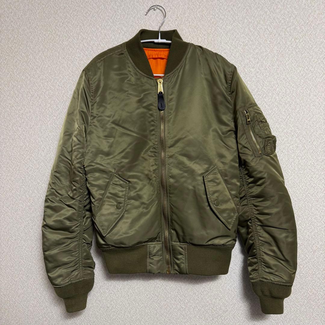 美品✨️ ALPHA INDUSTRIES MA-1 フライトジャケット金ジップS