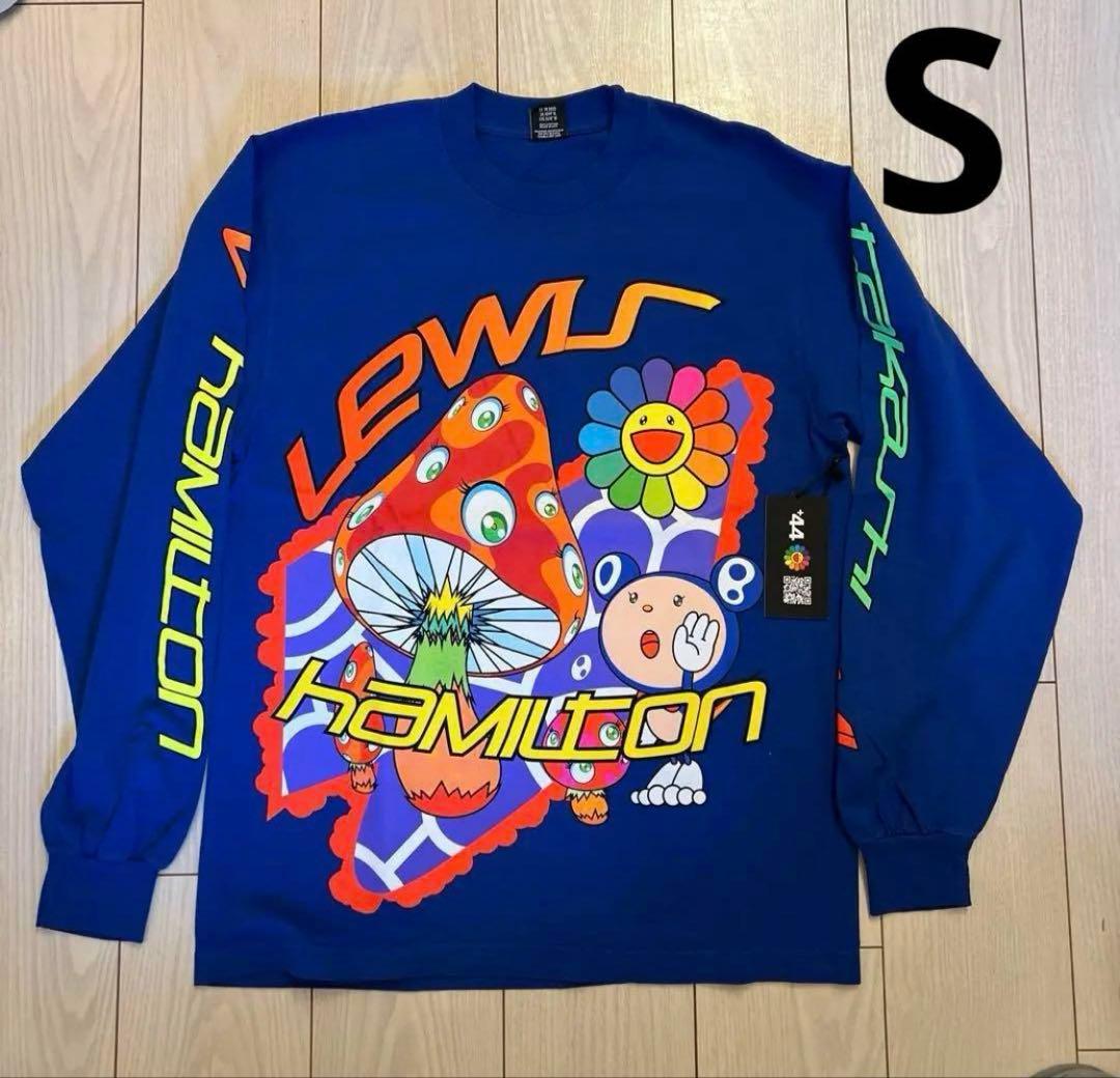 村上隆　ルイス・ハミルトン Race Long Sleeve Tee-Blue