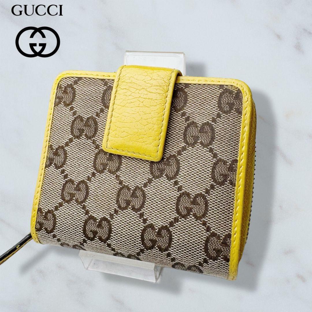 58 GUCCI 二つ折り財布 GGキャンバス h2