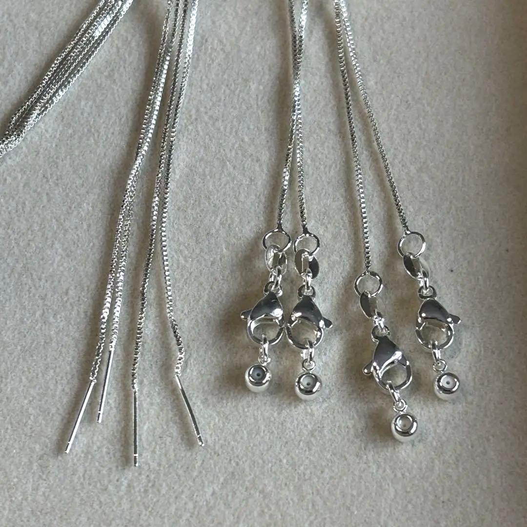 ピン針　ネックレス 天然石の玉が入る！合金 1本