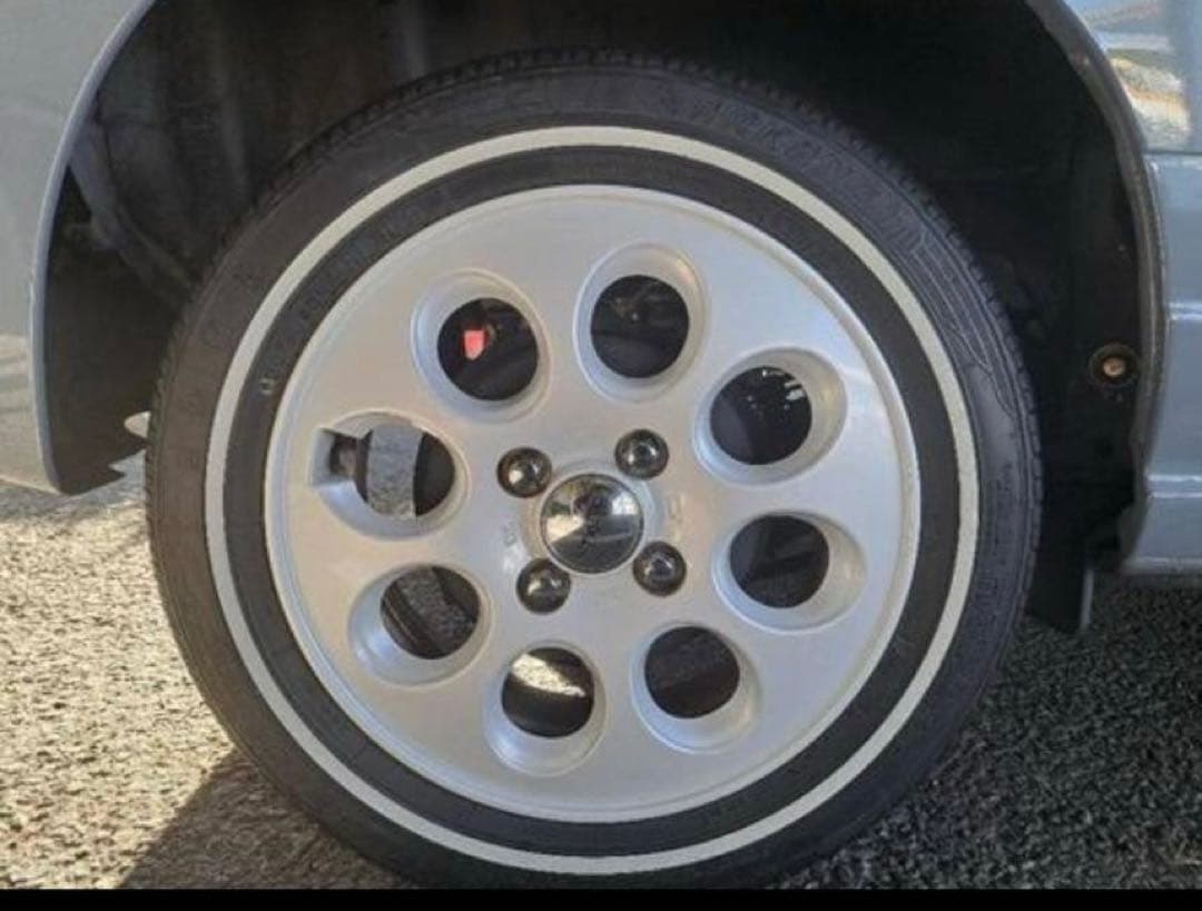 す*る様 14インチタイヤホイール中古美品155/65/14ホワイトリボン