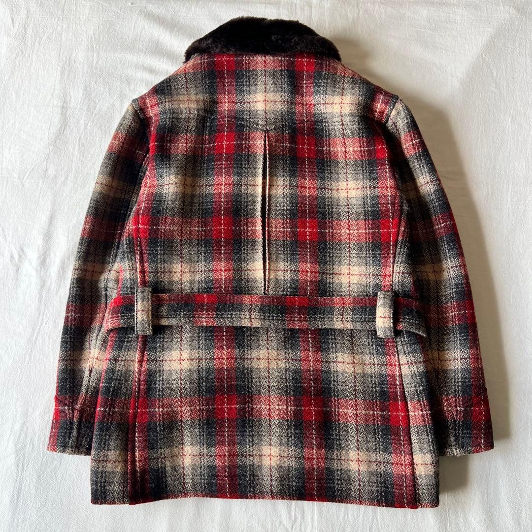 【極美品】RALPH LAUREN ウールコート チェック ダブル ベルト付き