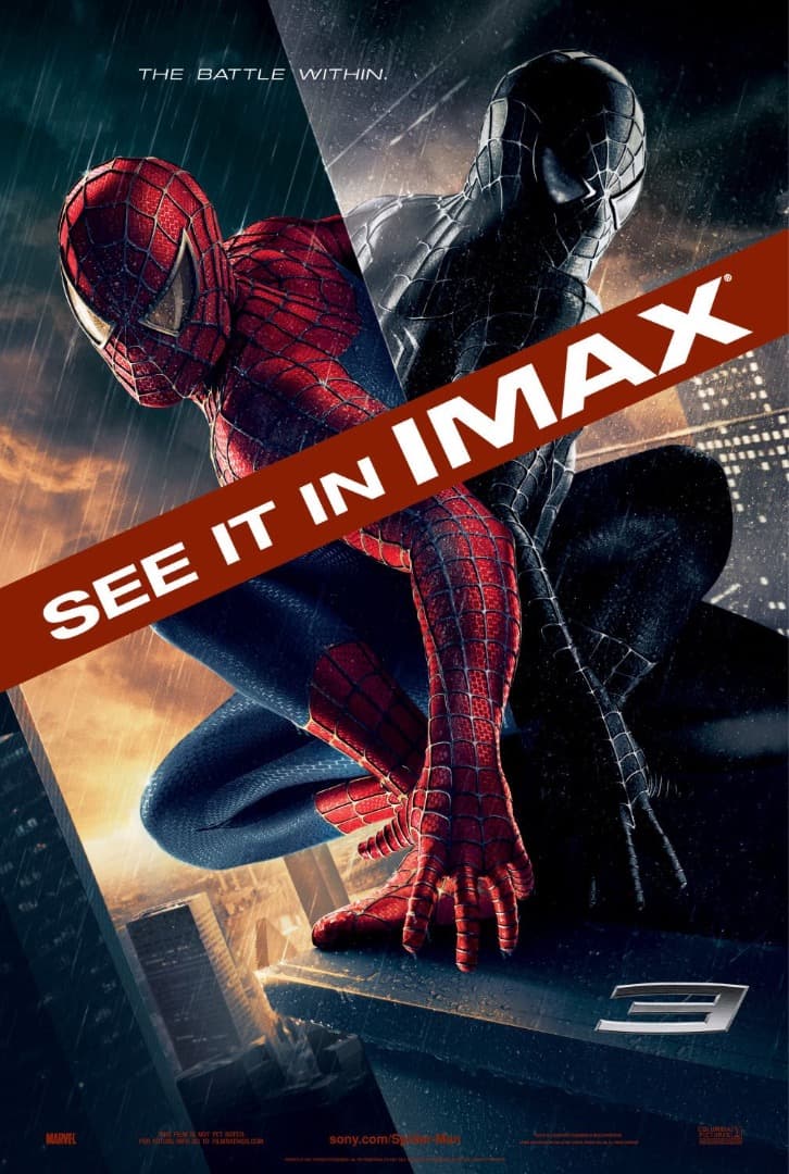 【映画館用両面ポスター】スパイダーマン3 IMAXバージョン（特殊印刷）希少