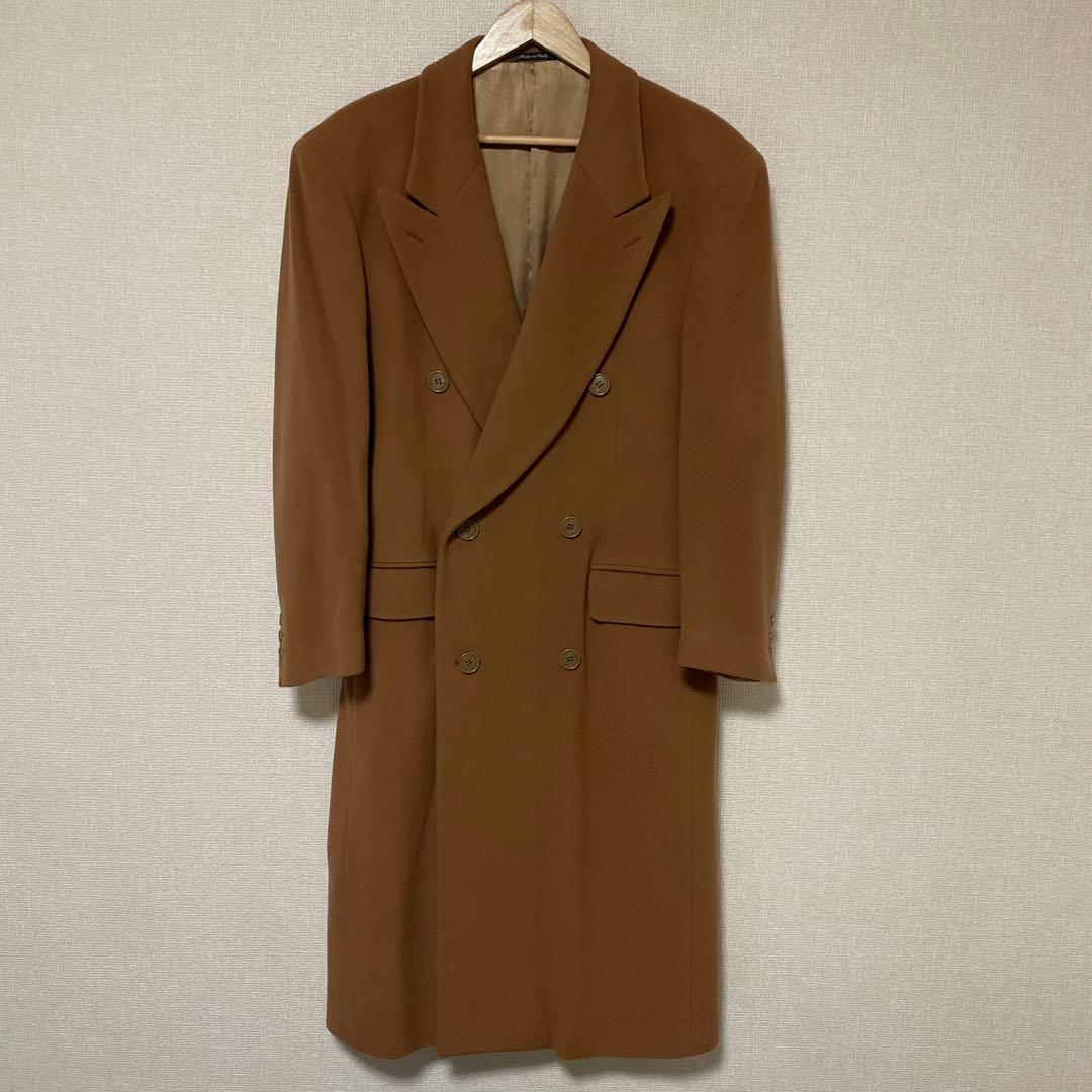 【ジャンフランコフェレ】イタリア製 ブラウン ダブルブレストコート