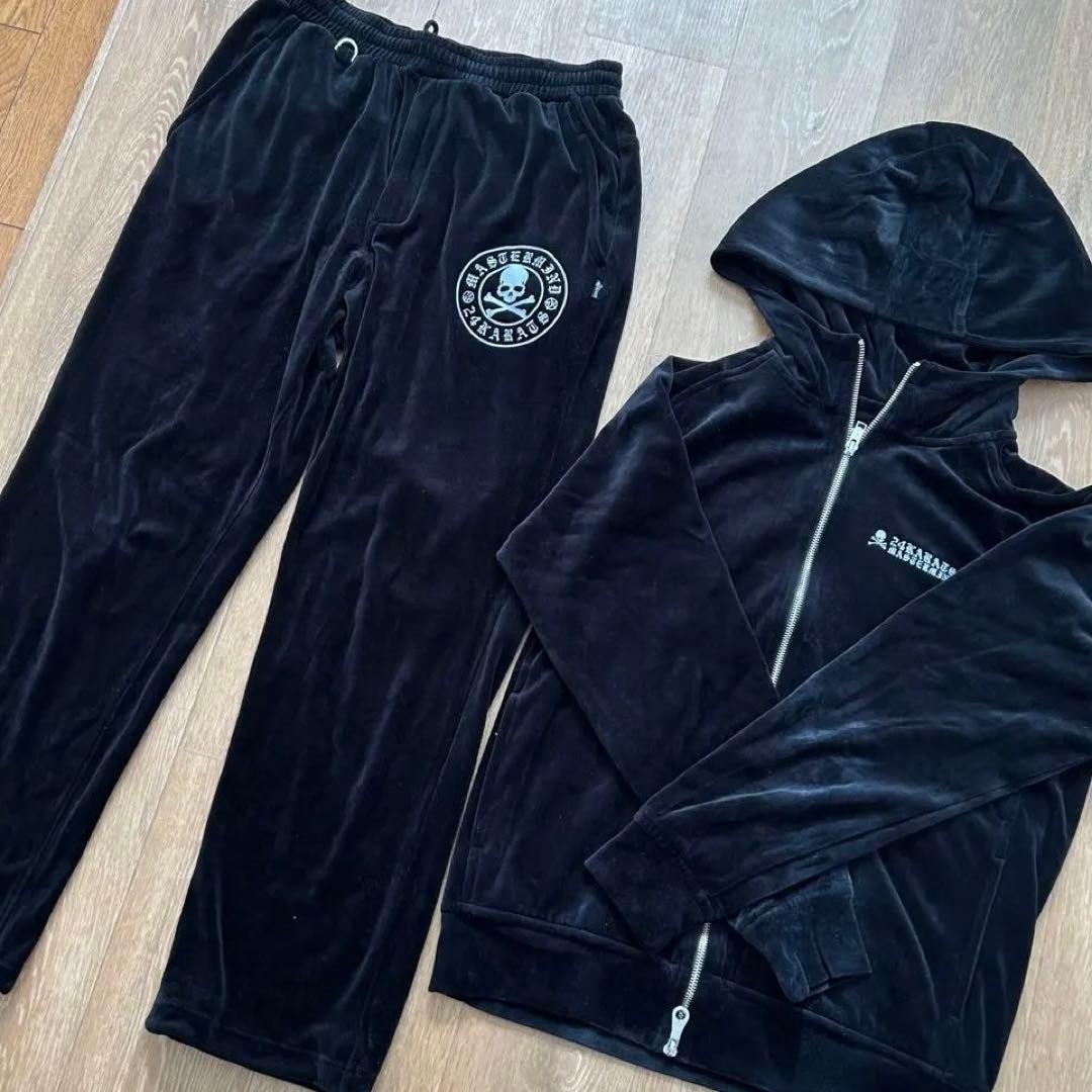 【美品】【M】24karatsジャージセット ブラック