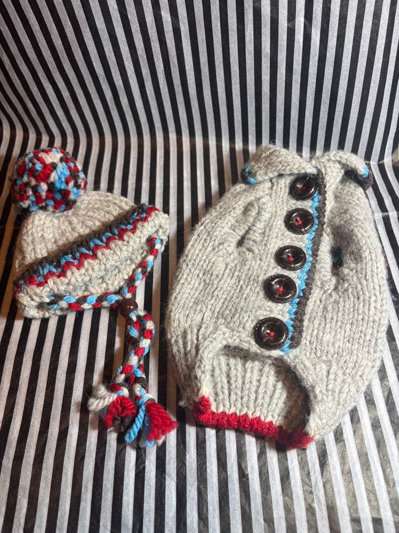 52◆ Anniversary オルテガニットベスト パピリーヒルズ　ニット帽