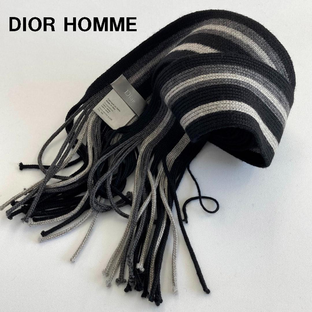 Dior Homme ディオールオム エディ期 スーパーロングストライプマフラー