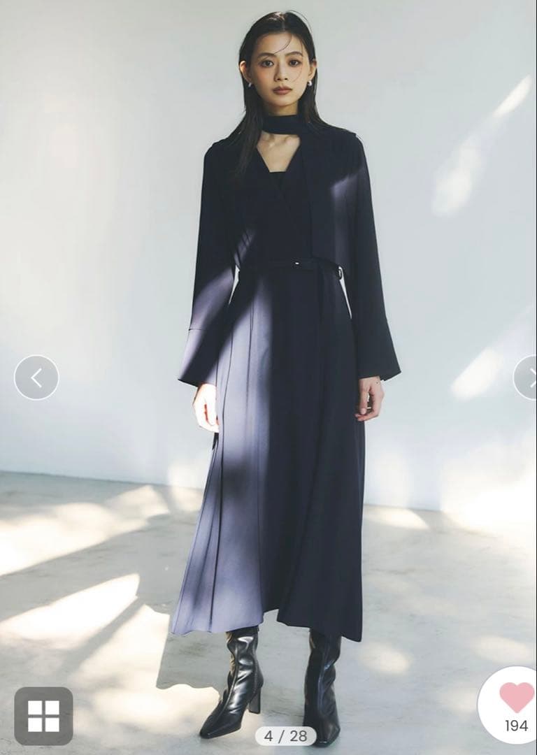 アニュアンス　ダブルサテンクラシカルワンピース　サイズ0