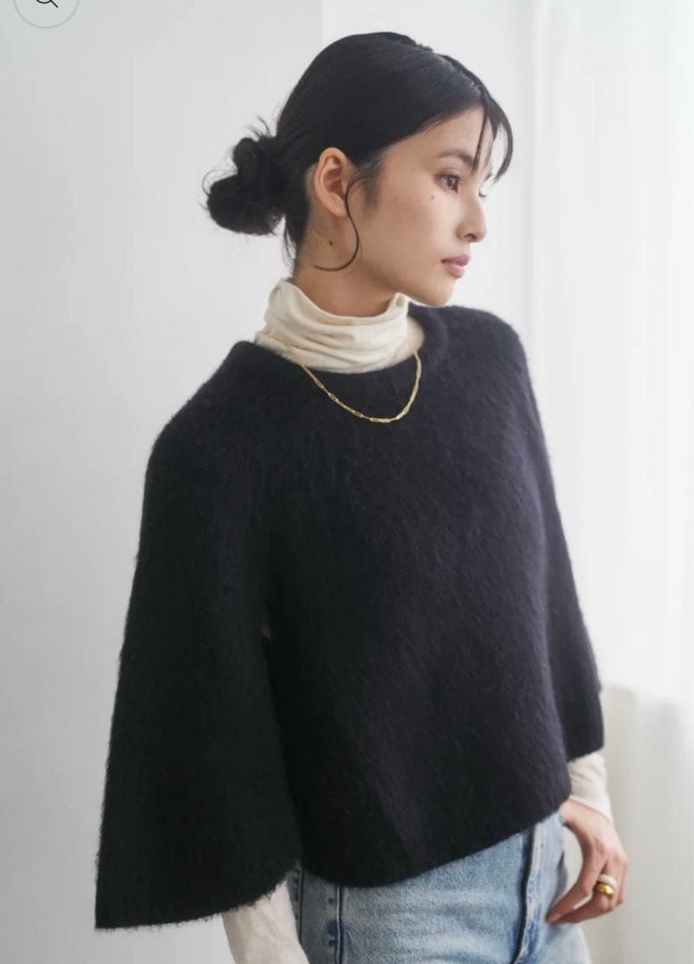 connse コンセ　フォックスファーケープポンチョ