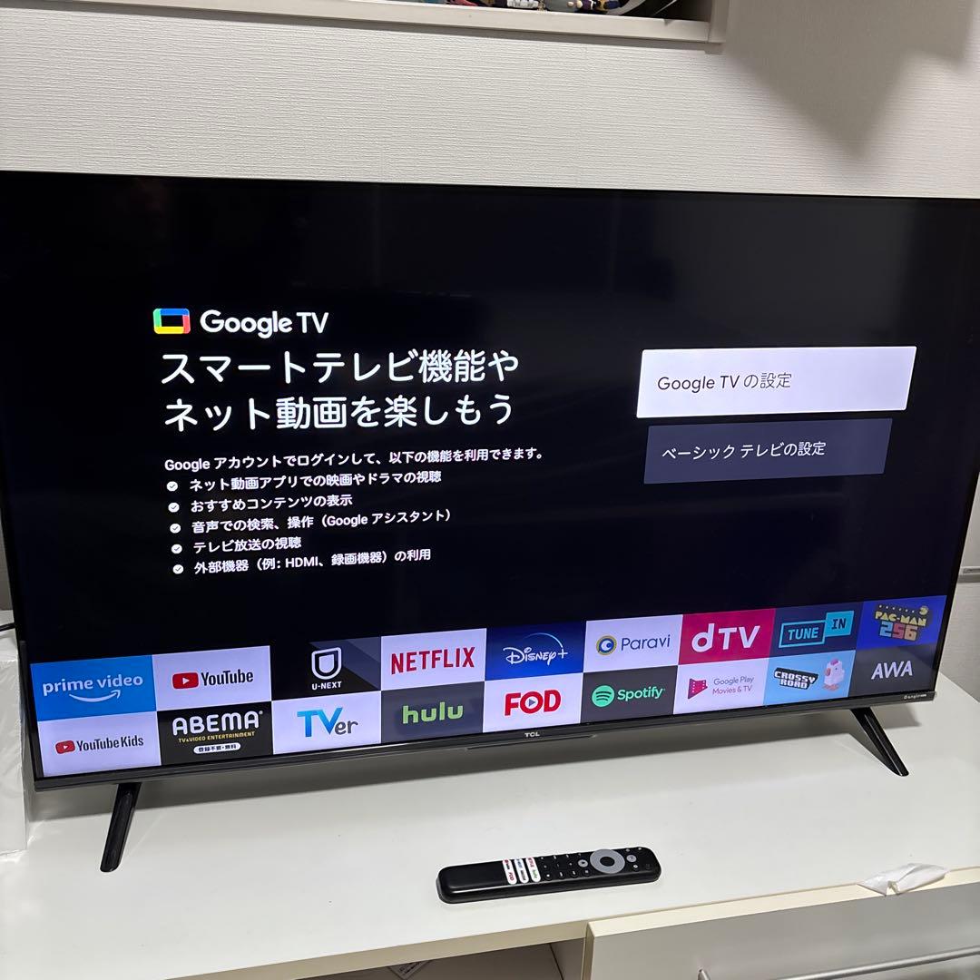 4Κ対応 TCL チューナーレステレビ43V型 2023年製43P63E