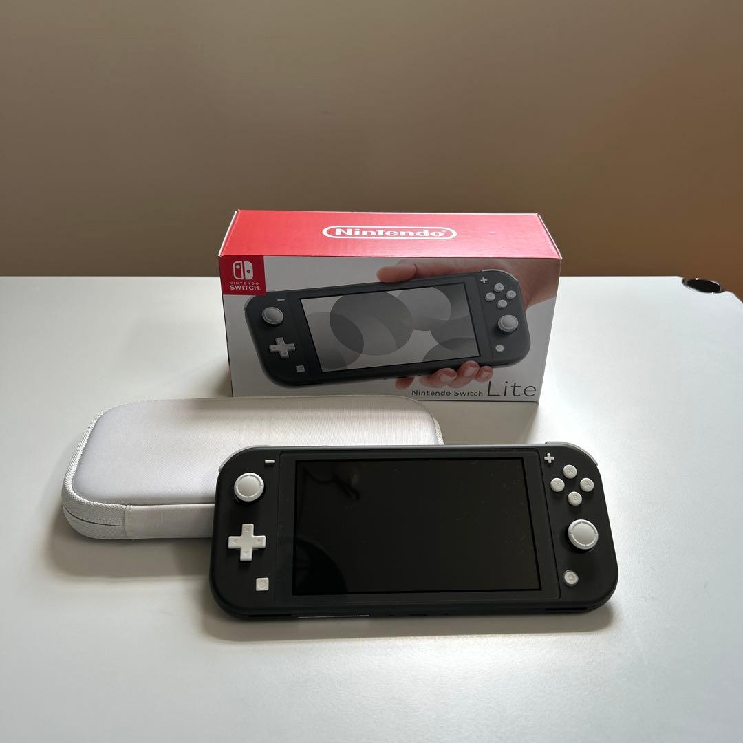 Nintendo Switch Lite グレー、スイッチライト　本体　ケース付