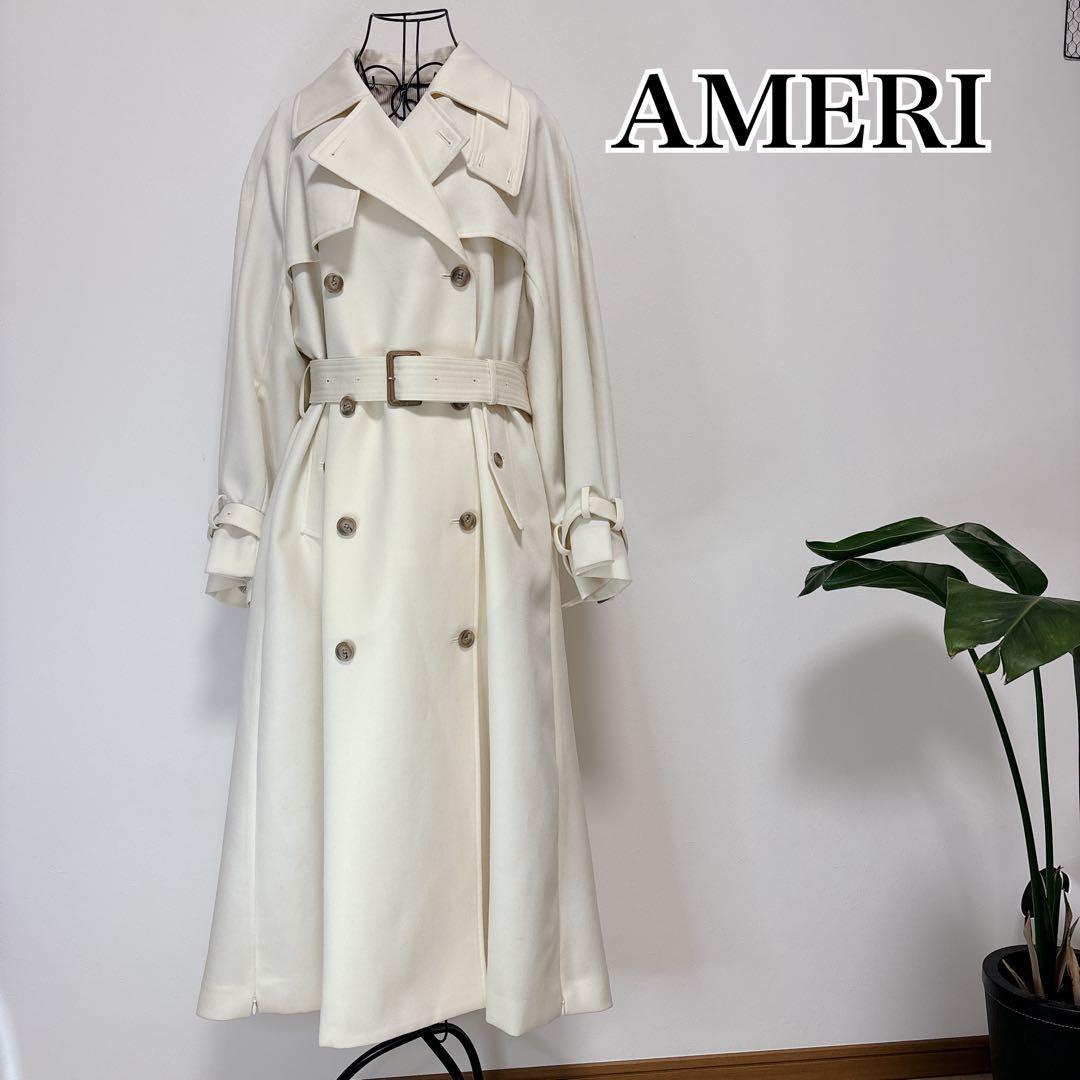 【極美品】AMERI SUPERIOR FLARE TRENCH COAT S