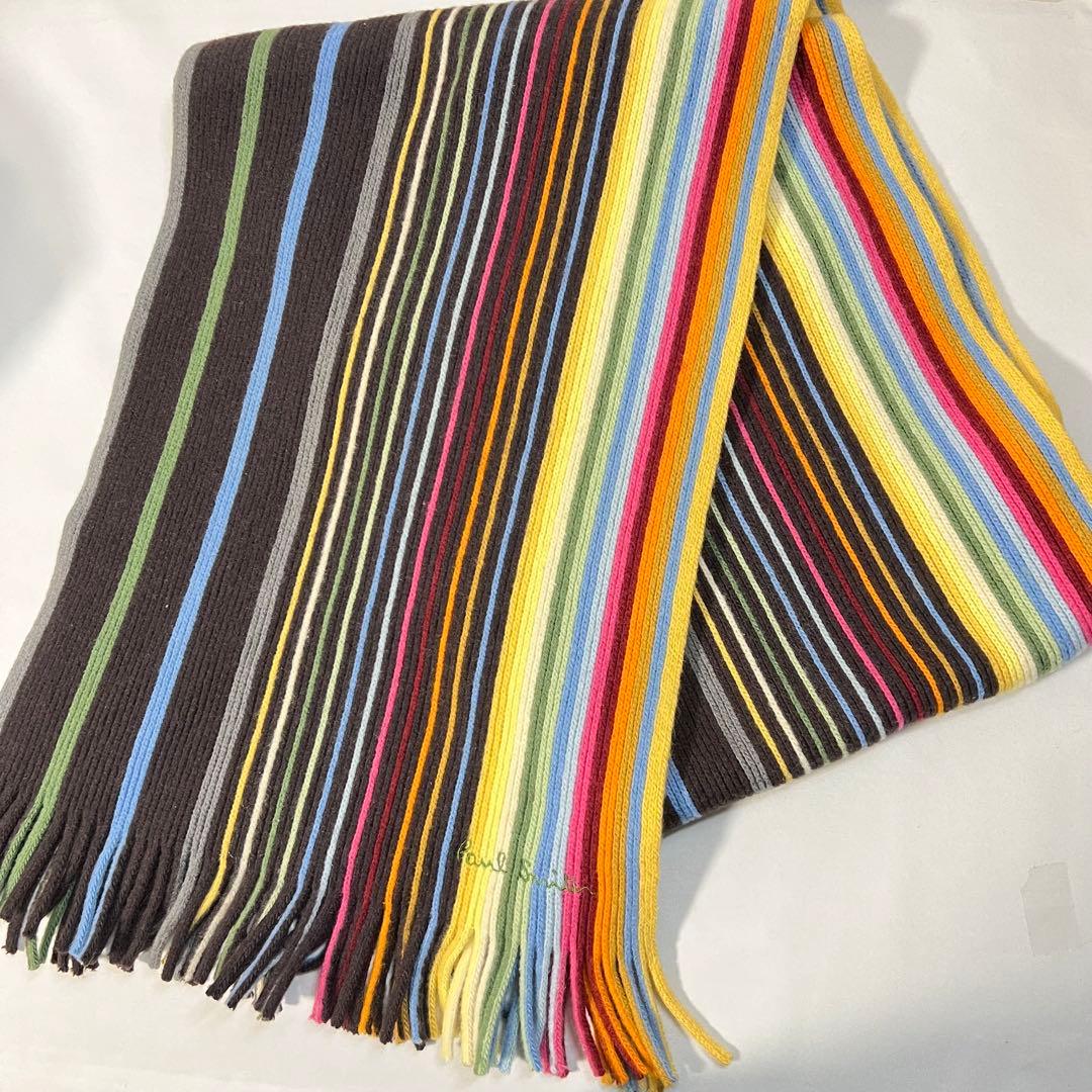 ポールスミス マルチカラー カシミヤマフラー Paul Smith