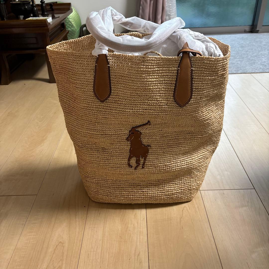 新品Ralph Lauren ベージュ かごバッグ ポーチ付き