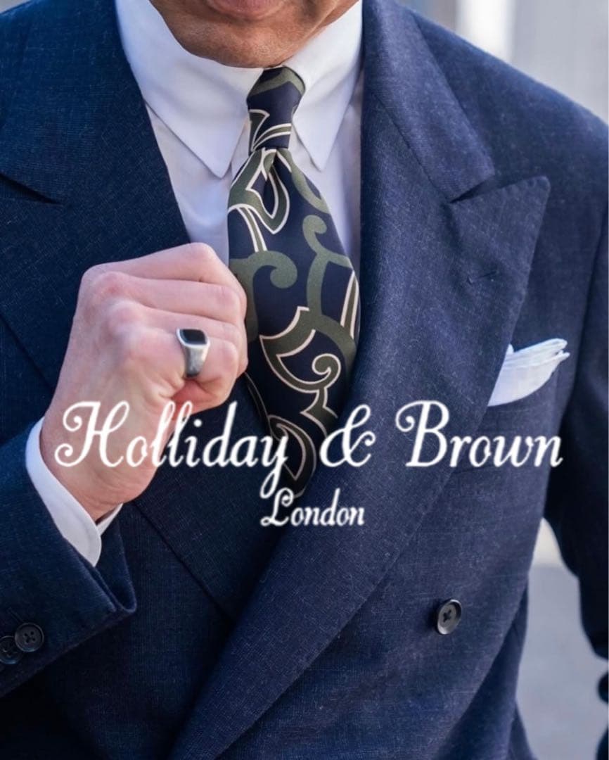 【新品】Holliday & Brown／アーカイブモチーフ／ネイビー／カーキ