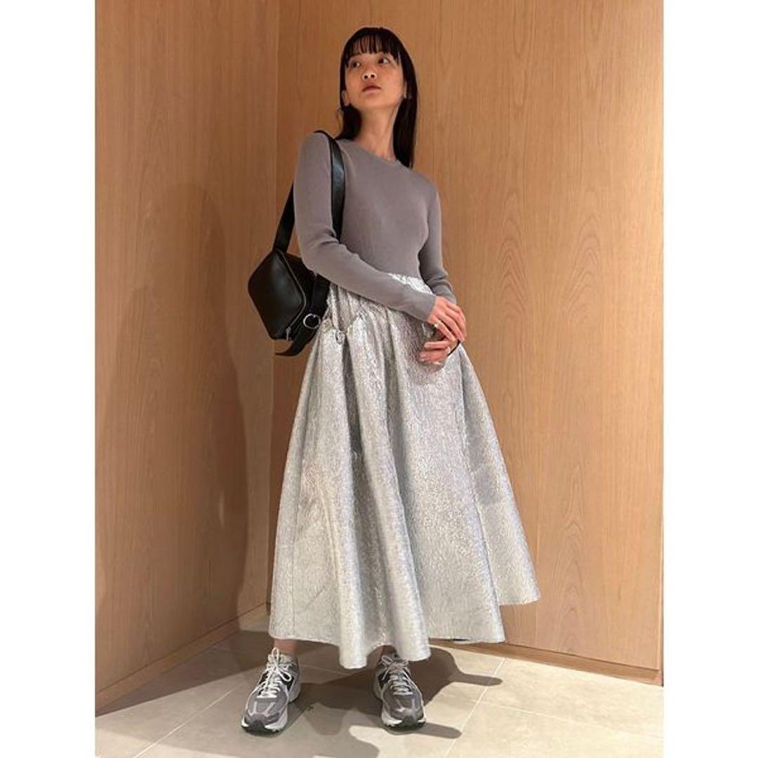 美品　emmi ニットドッキングワンピース