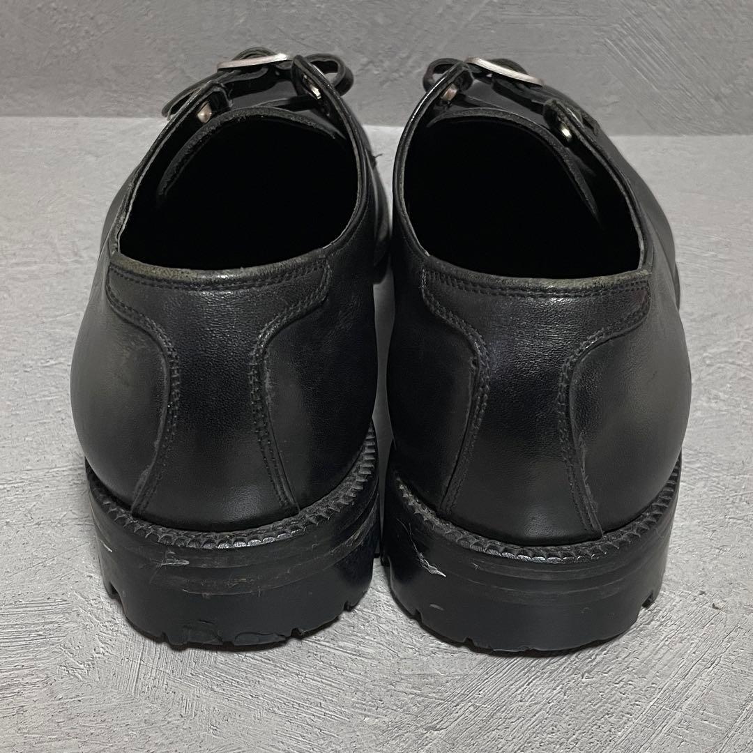 コムデギャルソン レザーシューズ ダブルモンクストラップ ブラック