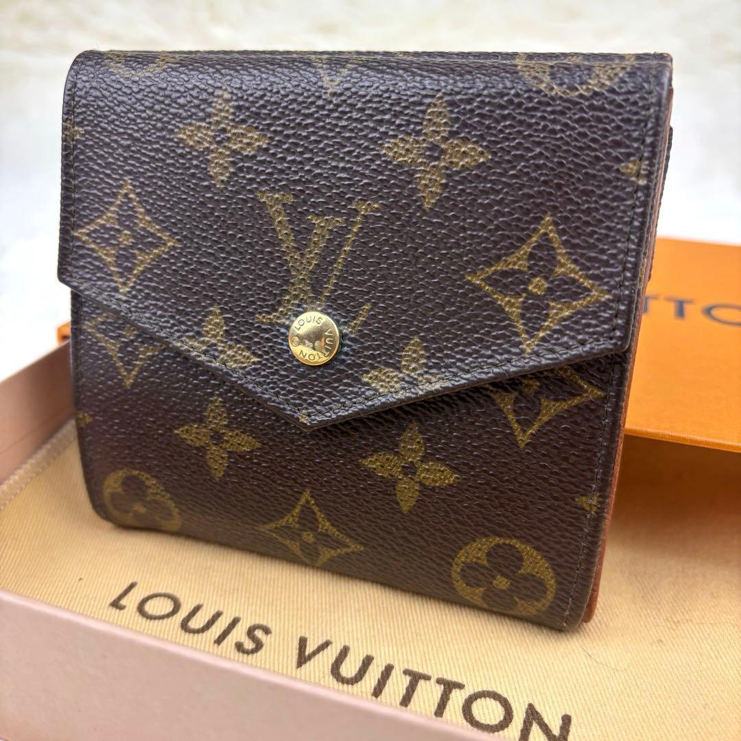 美品✨ルイヴィトン モノグラム 折り財布 Wホック財布 M61600