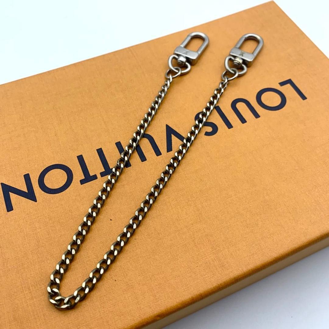 鑑定済み ルイヴィトン ウォレットチェーン シルバー 銀 アクセサリー 財布