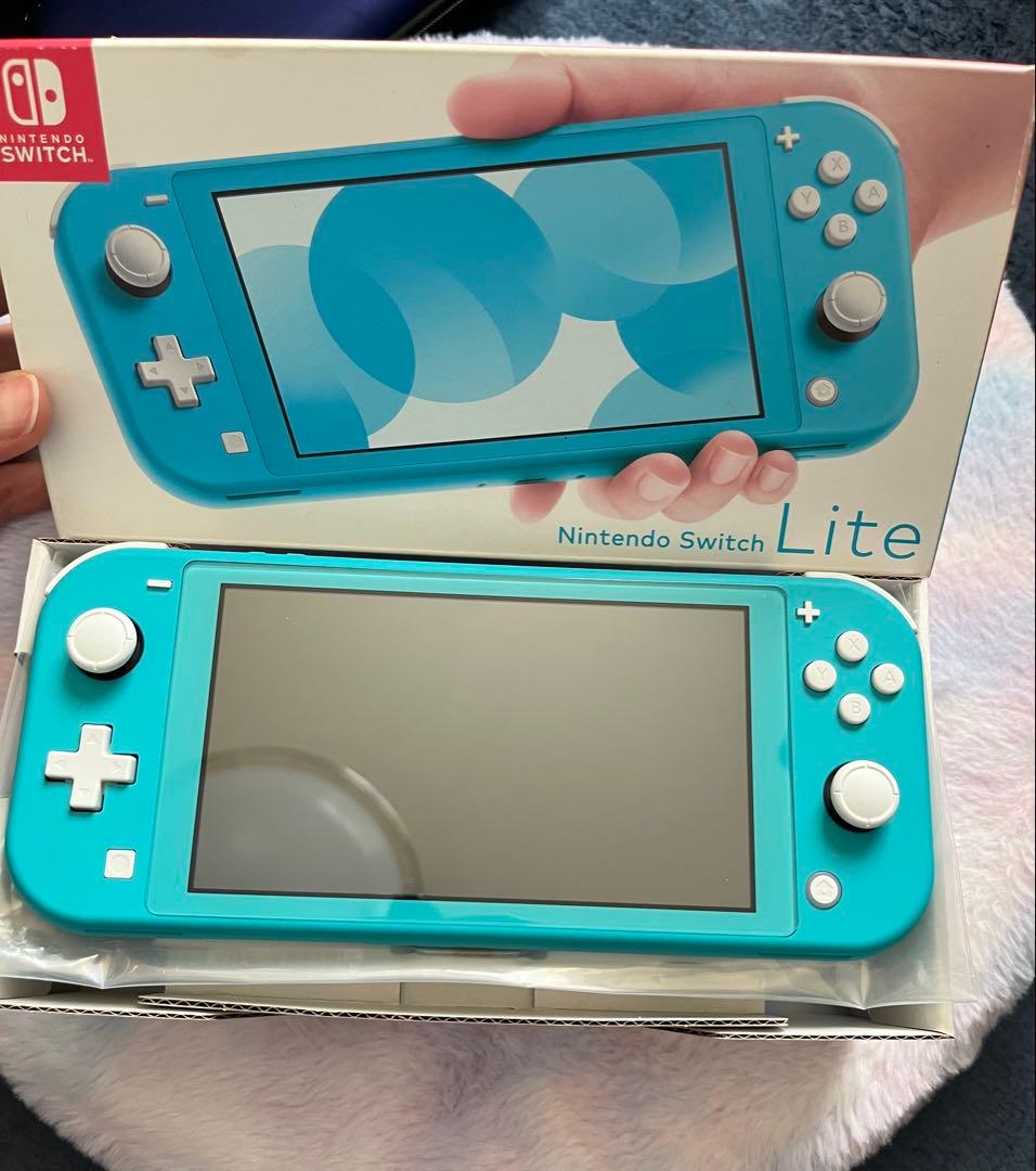 Nintendo Switch Lite ターコイズ　ケース、保護フィルム付き