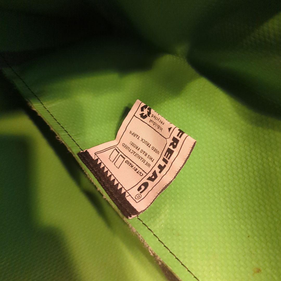 FREITAG バッグ 緑/白 ストライプ