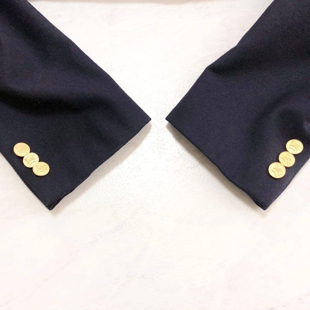 極美品✨️BURBERRY 金ボタン ダブル テーラード ジャケット 9号 M