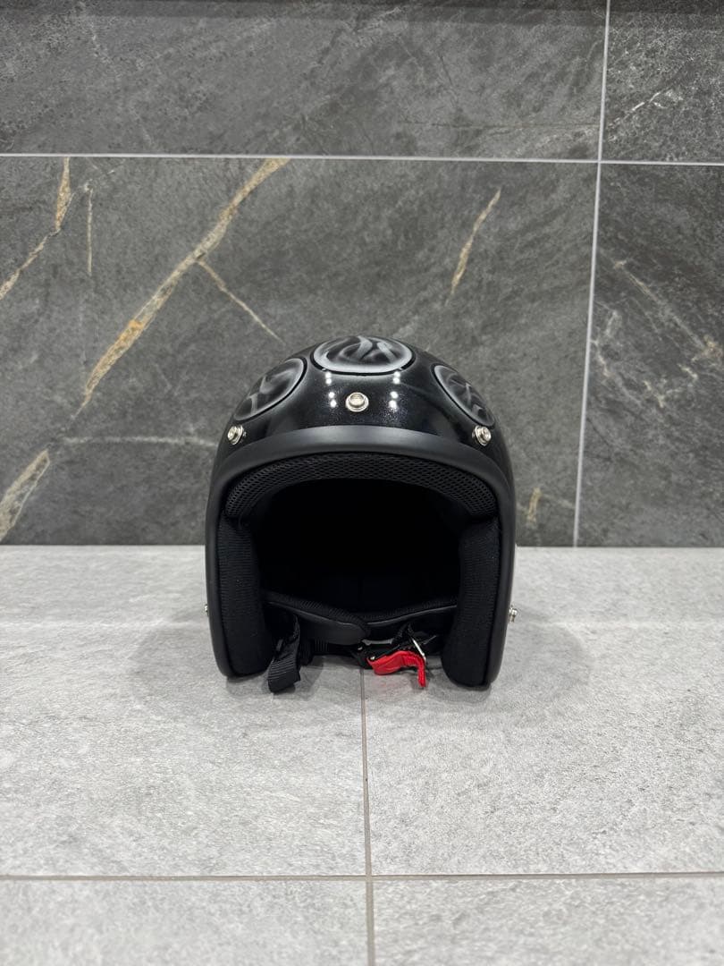 最終値下げ！スモールジェット　黒シルバーフレアドクロ　ヘルメット　送料無料！