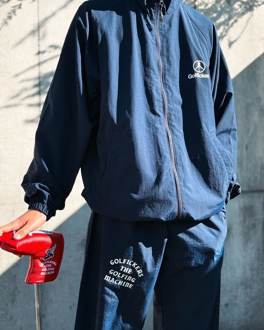 ゴルフィッカーズ ナイロン　トレーニングセットアップ Navy XL