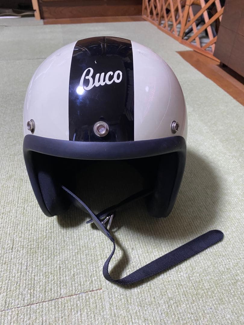 【人気カラー】BUCO ブッコ アイボリーブラックジェットヘルメット Lサイズ