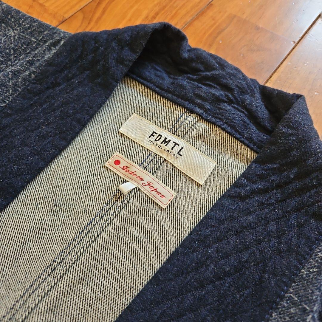 ハ*ー様 FDMTL 野良着 羽織り 刺し子調 インディゴ 藍染