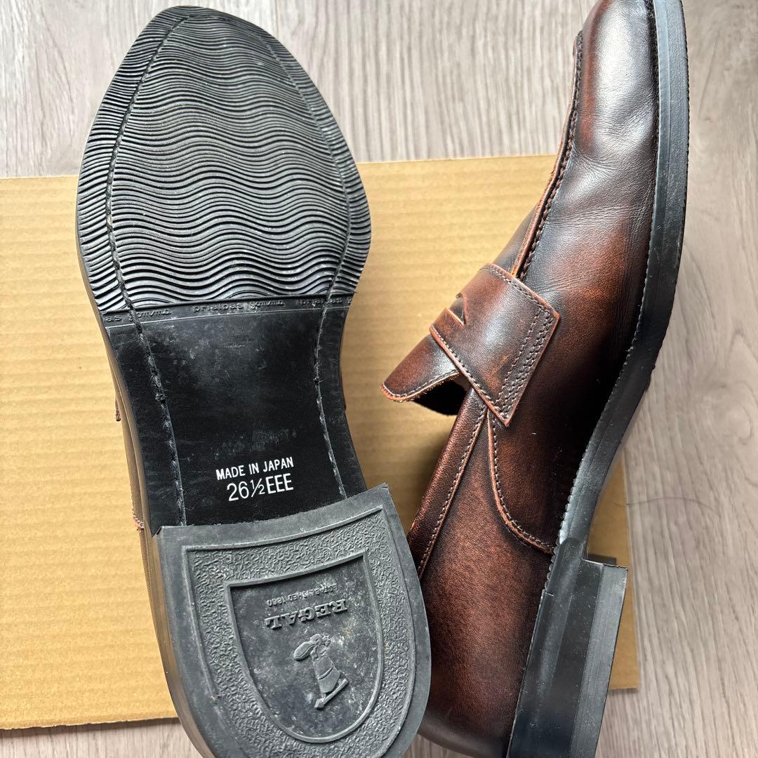 REGAL ブラウン ドレスシューズ モカシン　26.5 EEE